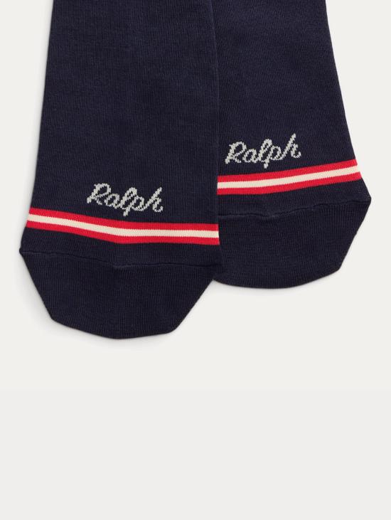 26FW 랄프 로렌 양말 Calze con Polo Bear와 Scritt Ralph Blu - RALPH LAUREN