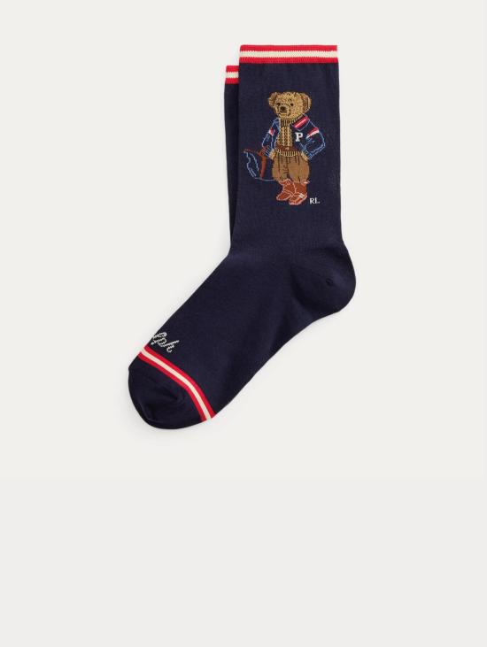 26FW 랄프 로렌 양말 Calze con Polo Bear와 Scritt Ralph Blu
