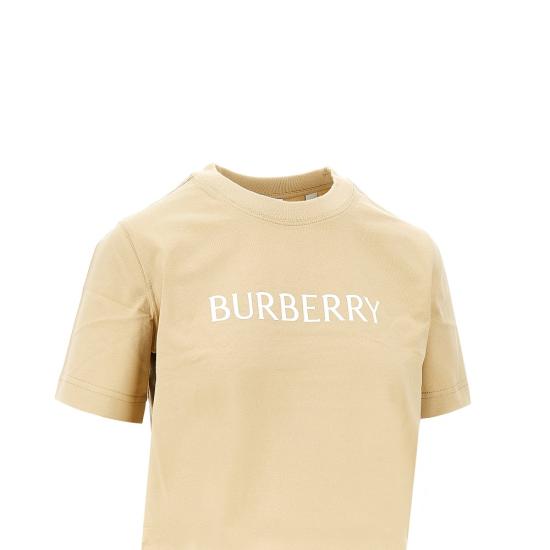 26FW 버버리 로고 코튼 티셔츠 8118975F Beige - BURBERRY