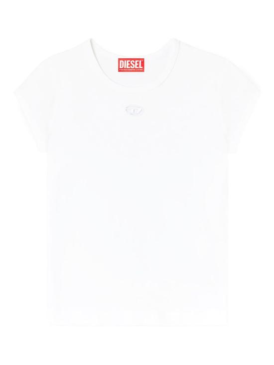 26FW 디젤 반팔 티셔츠 A19912 0AFAA 100 WHITE