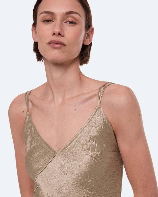  헬무트랭 민소매 티셔츠 헬무트 랭 크링클 슬립 탑 토프 - HELMUT LANG