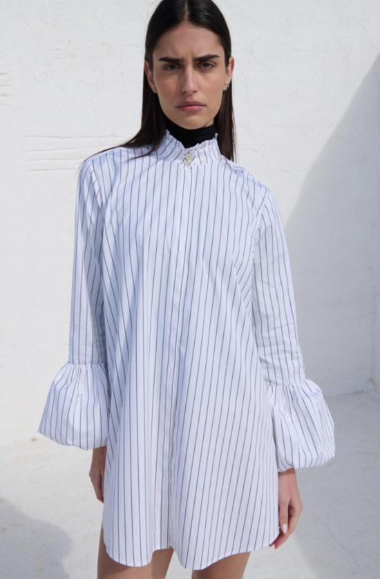  CAROLINE CONSTAS 숏 원피스 캐롤라인 콘스타스 스칼렛 드레스 화이트 스트라이프 - OTHER BRANDS