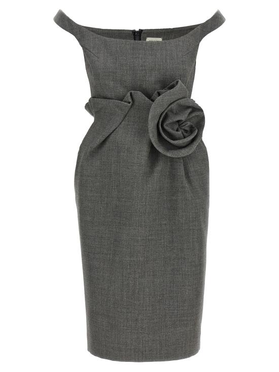 26FW 마그다뷰트림 미디 원피스 263926GREY Gray