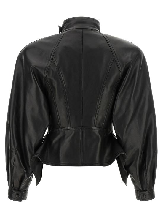 26FW 발망 가죽 자켓 JA00000000010PA Black - BALMAIN