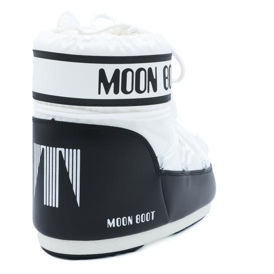 26FW 문부츠 아이콘 나일론 로우 부츠 80D1409340 A001 BLACK WHITE - MOON BOOT