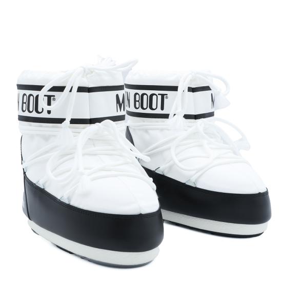 26FW 문부츠 아이콘 나일론 로우 부츠 80D1409340 A001 BLACK WHITE - MOON BOOT