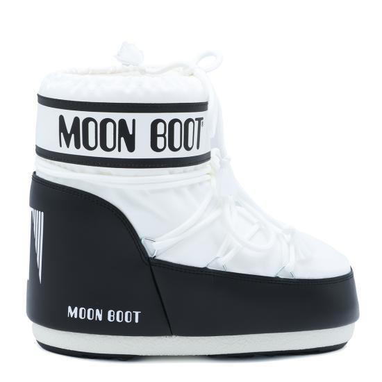 26FW 문부츠 아이콘 나일론 로우 부츠 80D1409340 A001 BLACK WHITE