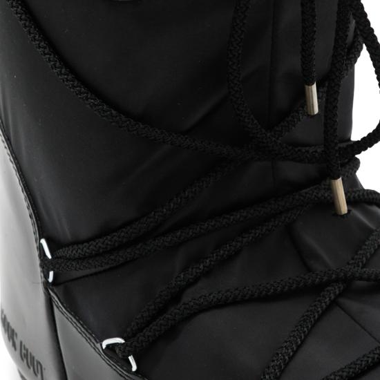 26FW 문부츠 아이콘 글랜스 플래티넘 새틴 부츠 80D1401680 N001 BLACK - MOON BOOT