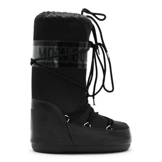 26FW 문부츠 아이콘 글랜스 플래티넘 새틴 부츠 80D1401680 N001 BLACK
