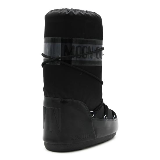 26FW 문부츠 아이콘 글랜스 플래티넘 새틴 부츠 80D1401680 N001 BLACK - MOON BOOT