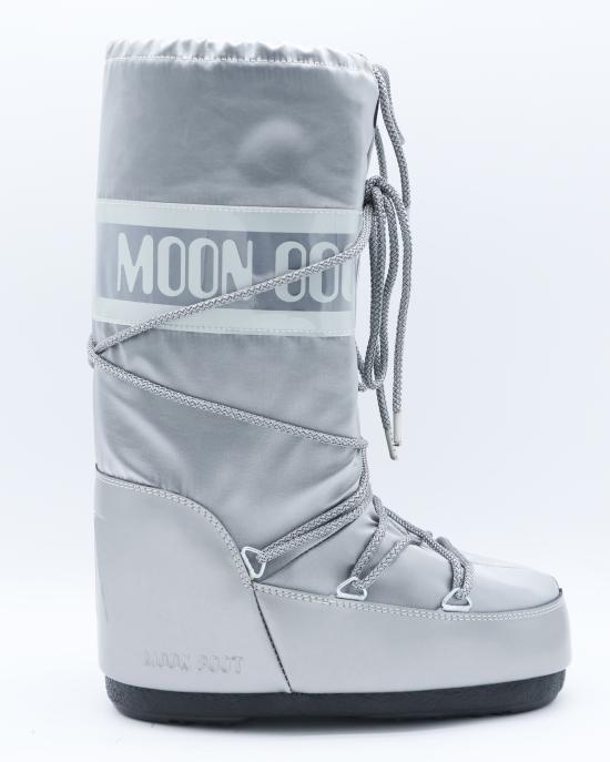 26FW 문부츠 아이콘 글랜스 플래티넘 새틴 부츠 80D1401680 H001 SILVER - MOON BOOT