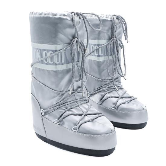 26FW 문부츠 아이콘 글랜스 플래티넘 새틴 부츠 80D1401680 H001 SILVER - MOON BOOT