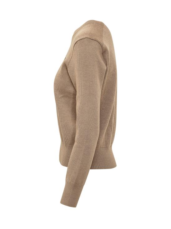 26FW 아미 ADC 자수 크루넥 스웨터 FKS826001 A335 CAMEL CHINE - AMI