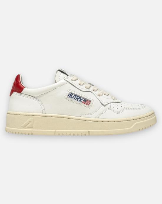  오트리 메달리스트 로우 스니커즈 AULM LL21 WHITE RED