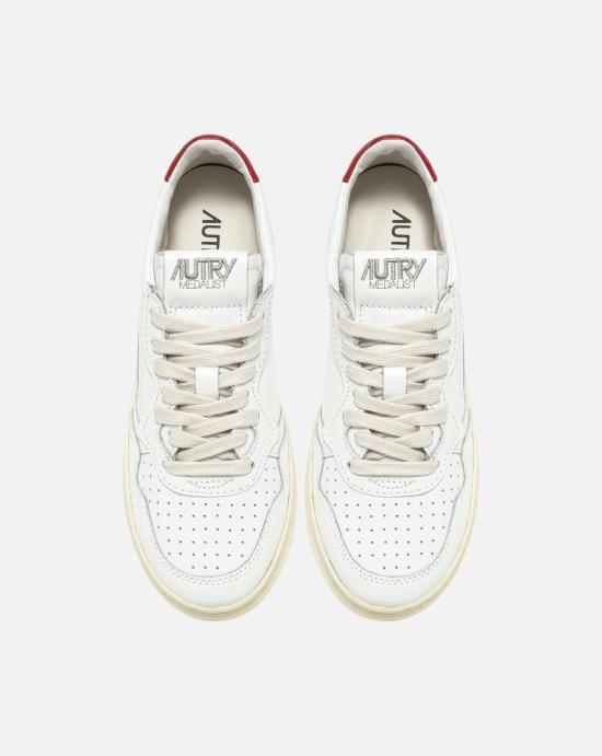  오트리 메달리스트 로우 스니커즈 AULM LL21 WHITE RED - AUTRY