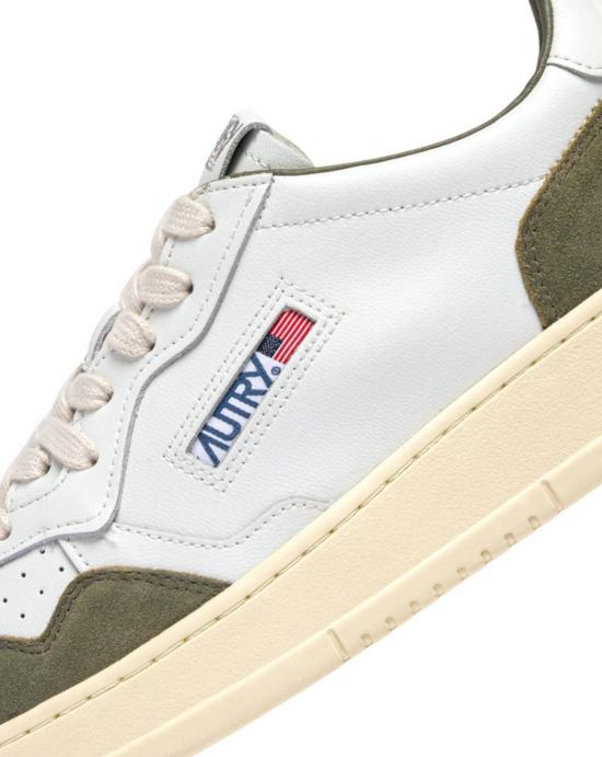  오트리 메달리스트 로우 스니커즈 AULM FT21 WHITE SMOKED GREEN White green - AUTRY
