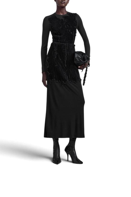 26FW 마르지엘라 미디 스커트 S29MI0024M36158 900J BLACK - MAISON MARGIELA