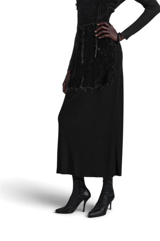 26FW 마르지엘라 미디 스커트 S29MI0024M36158 900J BLACK - MAISON MARGIELA