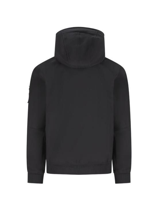 26FW 스톤 아일랜드 소프트 쉘-R_E.다이 테크놀로지 후드 숏패딩 윈드- 앤 워터-레지스턴트 멤브레인 L2S15Q100004S0B22 V0029 Black - STONE ISLAND