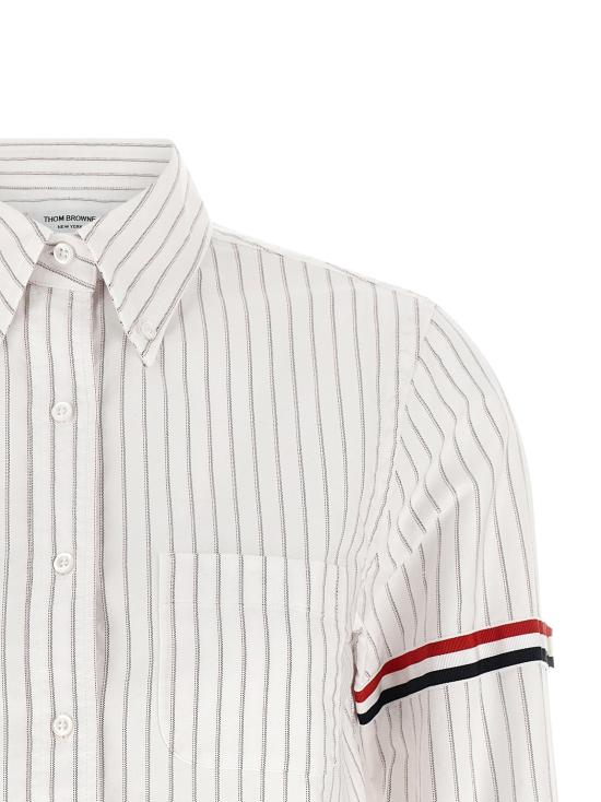 26FW 톰브라운 셔츠 4bar 셔츠와 블라우스 화이트 - THOM BROWNE