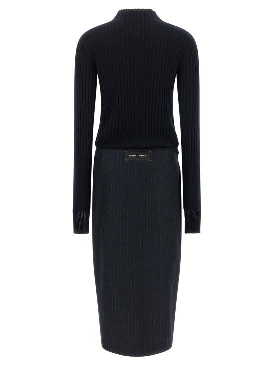 26FW 핑코 롱 원피스 'Dianella0 드레스 드레스 블루 - PINKO