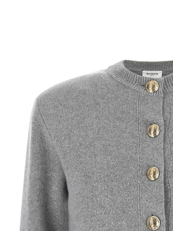 26FW 발망 가디건 CA0000000013C08 Gray - BALMAIN