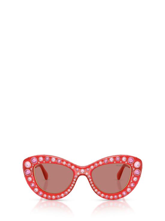 26FW 스와로브스키 선글라스 SK6060 110369 TRANSPARENT RED