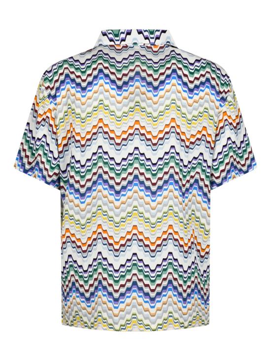 26FW 미소니 반팔 셔츠 BS26WJ00 BW012ISMSP9 MULTICOLOR ORANGE YELLOW GRE - MISSONI