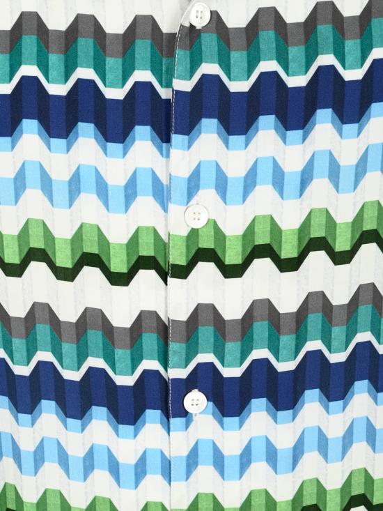 26FW 미소니 반팔 셔츠 BS26WJ00 BW012GSMSP6 MULTICOLOR WHITE GREEN BLUE - MISSONI