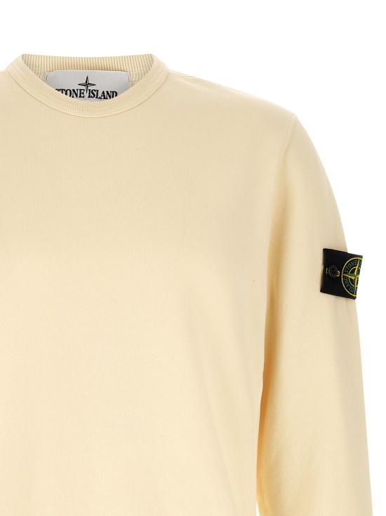 26FW 스톤 아일랜드 긴팔 티셔츠 배지  스웨트셔츠 화이트 - STONE ISLAND