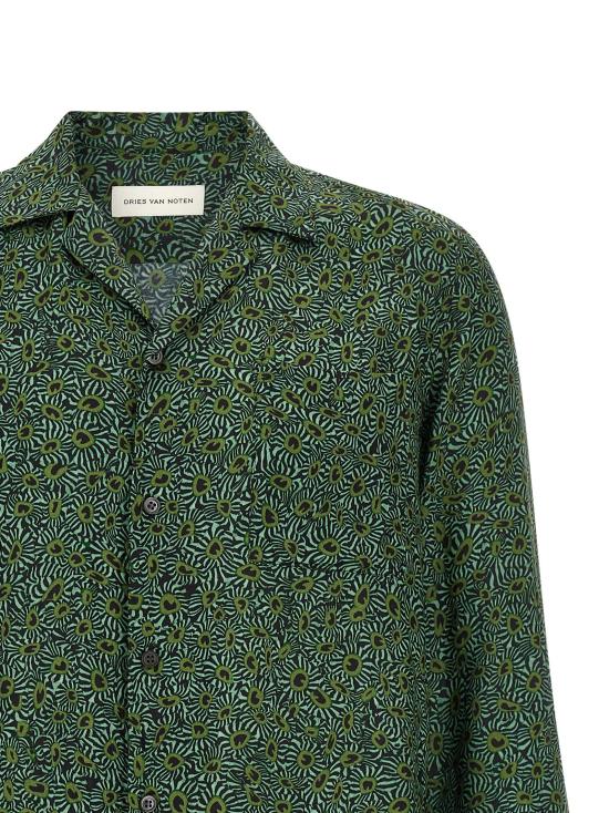 26FW 드리스 반 노튼 긴팔 셔츠 칼티 와 블라우스 (녹색) - DRIES VAN NOTEN