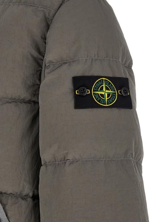 26FW 스톤 아일랜드 패딩 구김 효과 다운 재킷  재킷 (회색) - STONE ISLAND