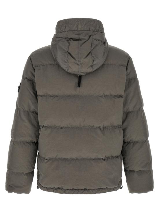 26FW 스톤 아일랜드 패딩 구김 효과 다운 재킷  재킷 (회색) - STONE ISLAND
