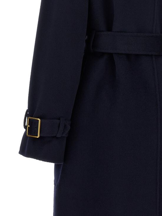 26FW 엘리자베타프랜치 코트 더블 브레스트 벨트 , 트렌치 , 블루 - ELISABETTA FRANCHI