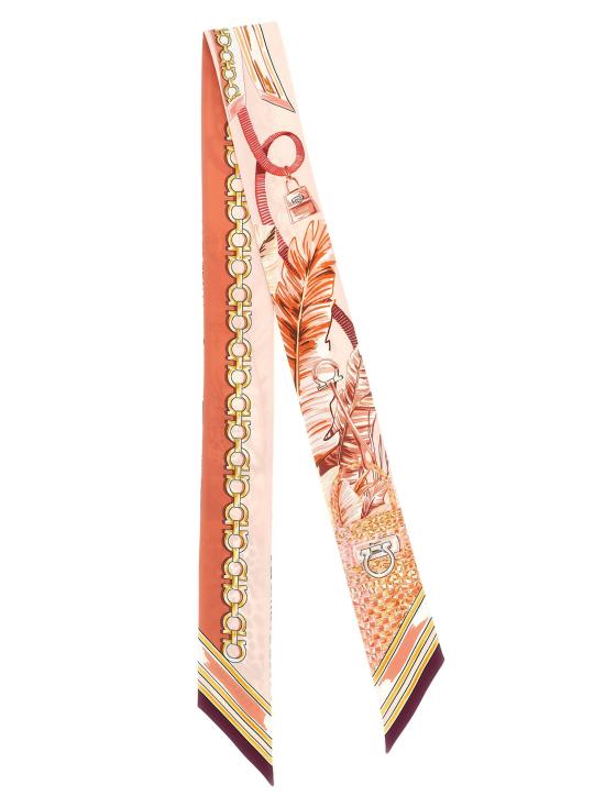 26FW 살바토레 페라가모 머플러/스카프 펠린드라 스카프와 풀라드 핑크 - SALVATORE FERRAGAMO