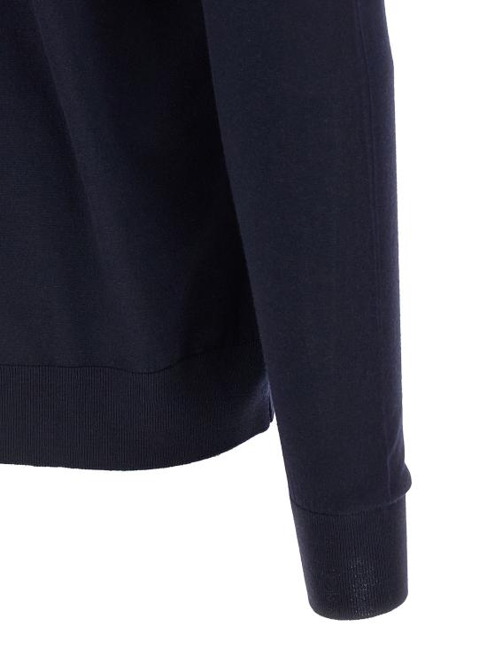 26FW 키톤 집업 니트 하프집업 스웨터, 스웨터 및 가디건 (블루) - KITON