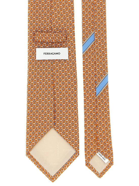 26FW 살바토레 페라가모 넥타이 인트레치오 타이와 빠삐용 오렌지 - SALVATORE FERRAGAMO