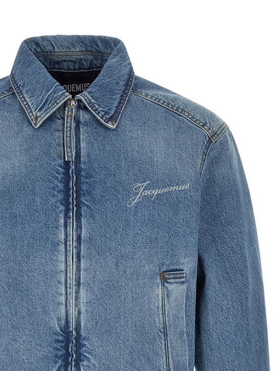 26FW 자크뮈스 데님 자켓 La Veste De-NîMes Canevas 퍼퍼 재킷 블루 - JACQUEMUS