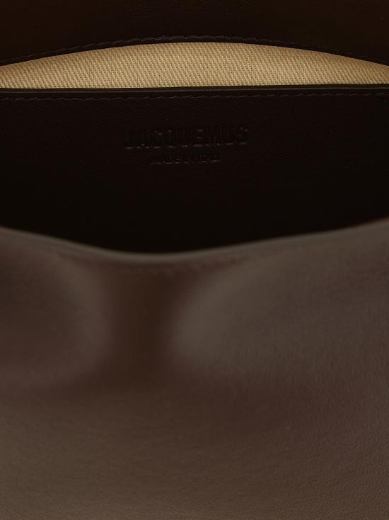 26FW 자크뮈스 클러치/파우치 Le Sac Rond Carré 클러치 브라운 - JACQUEMUS