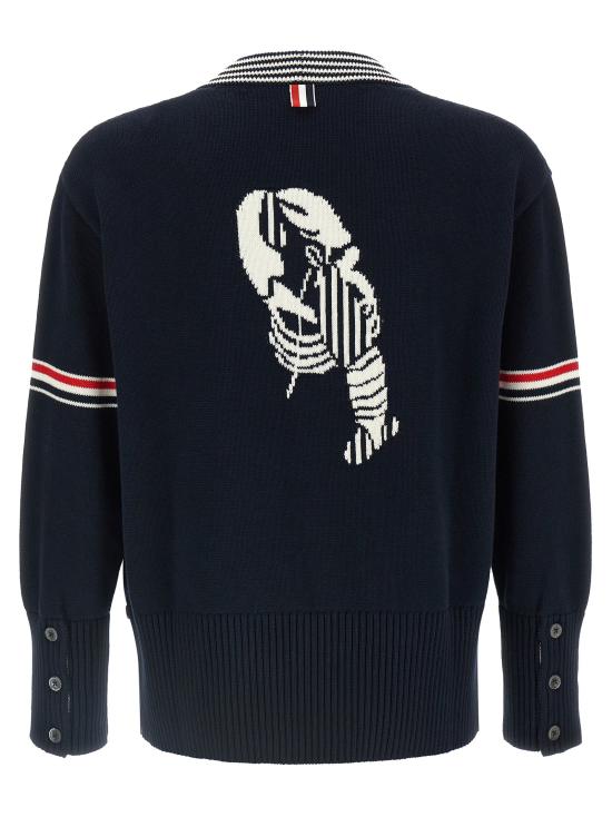 26FW 톰브라운 가디건 랍스터 스웨터와 카디건 (블루) - THOM BROWNE