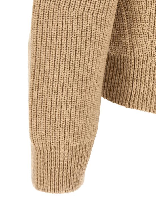 26FW 드리스 반 노튼 가디건 메리노 스웨터와 가디건 베이지색 - DRIES VAN NOTEN