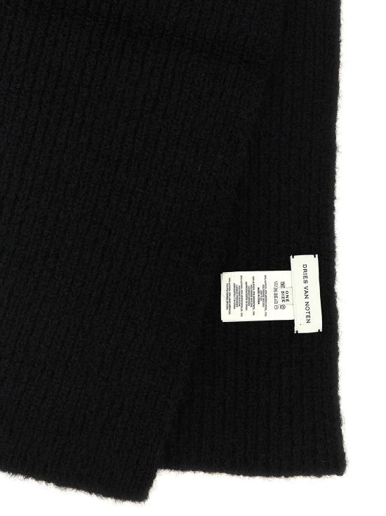 26FW 드리스 반 노튼 머플러/스카프 모이슨 스카프 및 풀라드 블랙 - DRIES VAN NOTEN