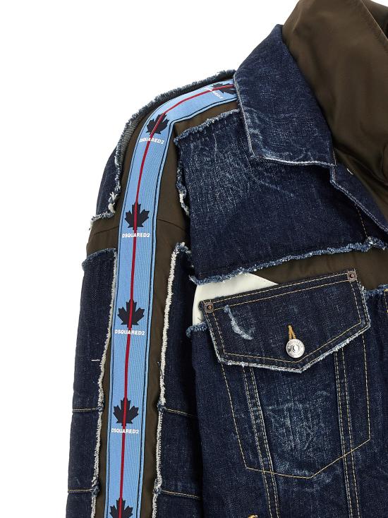 26FW 디스퀘어드2 데님 자켓 레이어드 데님 재킷  재킷 블루 - DSQUARED2