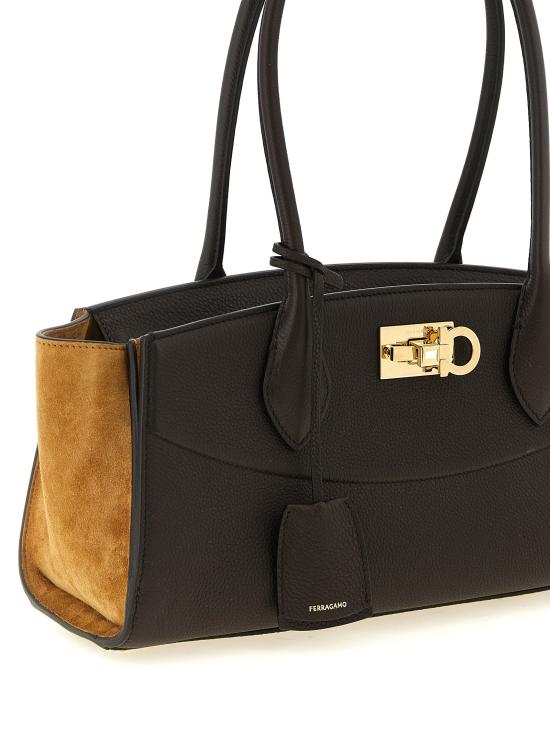 26FW 살바토레 페라가모 숄더백 뉴페라가모 스튜디오소프트 이스트웨스트(M)  브라운 - SALVATORE FERRAGAMO
