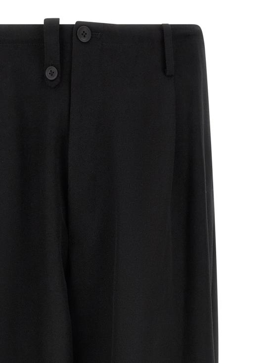 26FW 요지 야마모토 스트레이트 팬츠 뉴 스탠다드 월렛 팬츠 블랙 - YOHJI YAMAMOTO
