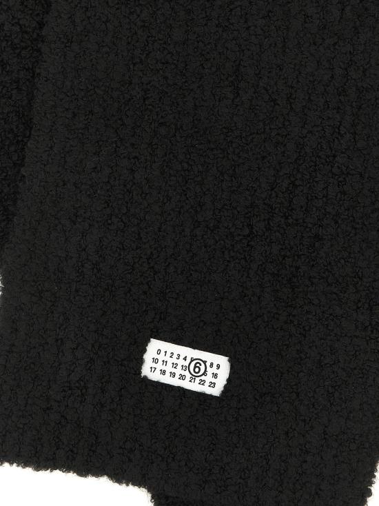 26FW MM6 메종마르지엘라 머플러/스카프 숫자 서명 Mm6 스카프 및 풀라드 블랙 - MM6 MAISON MARGIELA