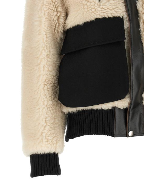 26FW 사카이 무스탕 양털 효과 울  재킷 블랙 - SACAI