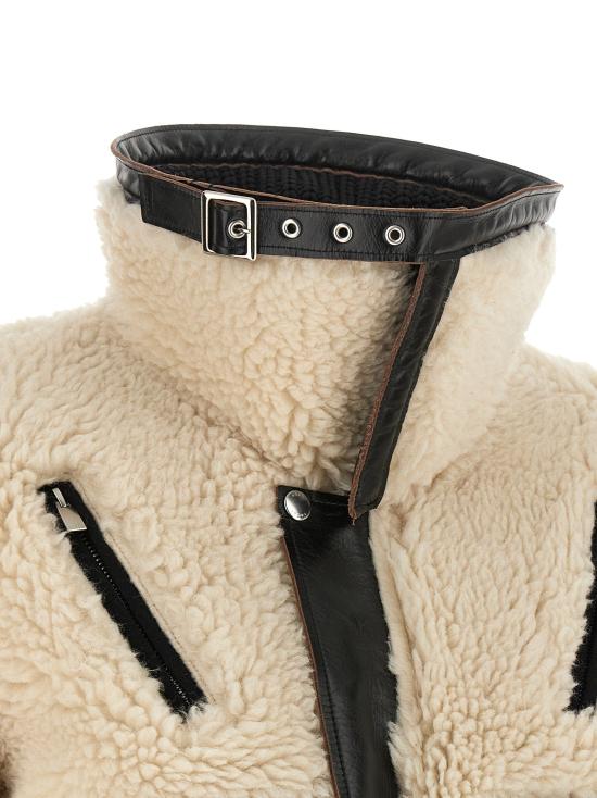 26FW 사카이 무스탕 양털 효과 울  재킷 블랙 - SACAI