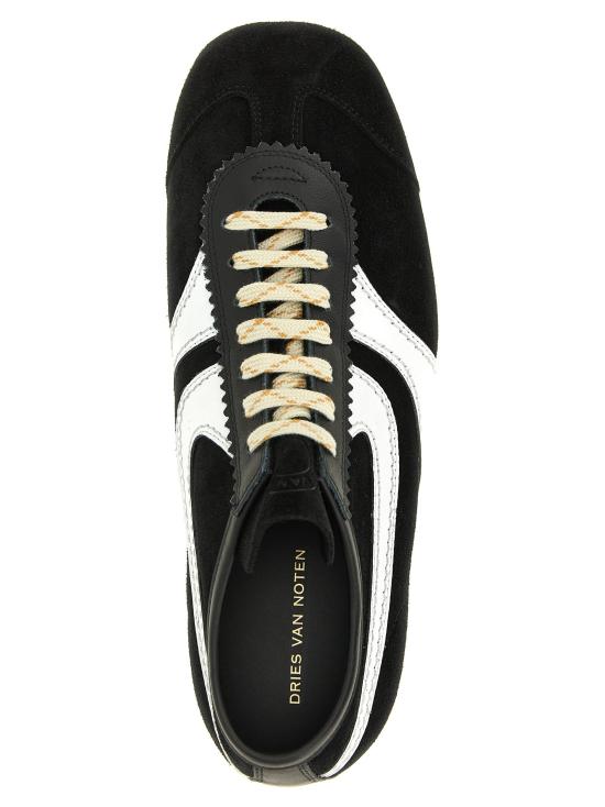 26FW 드리스 반 노튼 스니커즈 스웨이드  화이트/블랙 - DRIES VAN NOTEN