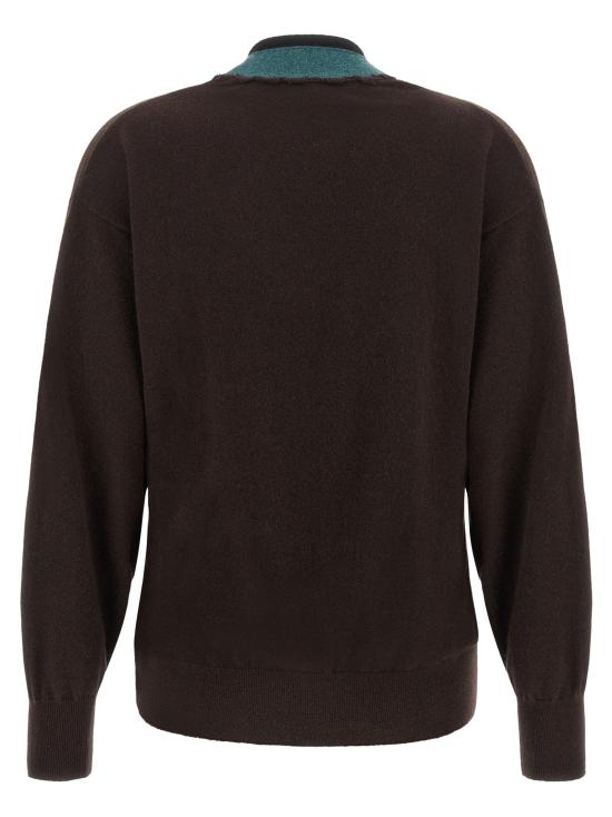 26FW 드리스 반 노튼 니트웨어 토마 스웨터 및 가디건 브라운 - DRIES VAN NOTEN